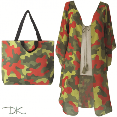 Camouflage Pareo & Plaj Çantası